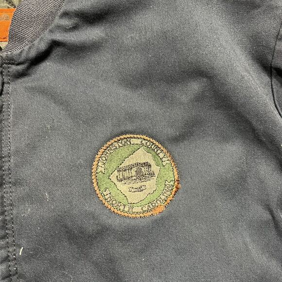 Vintage 90s Red Kap Blue Boxy Bomber Mechanics Jacket - Picture 2 of 3